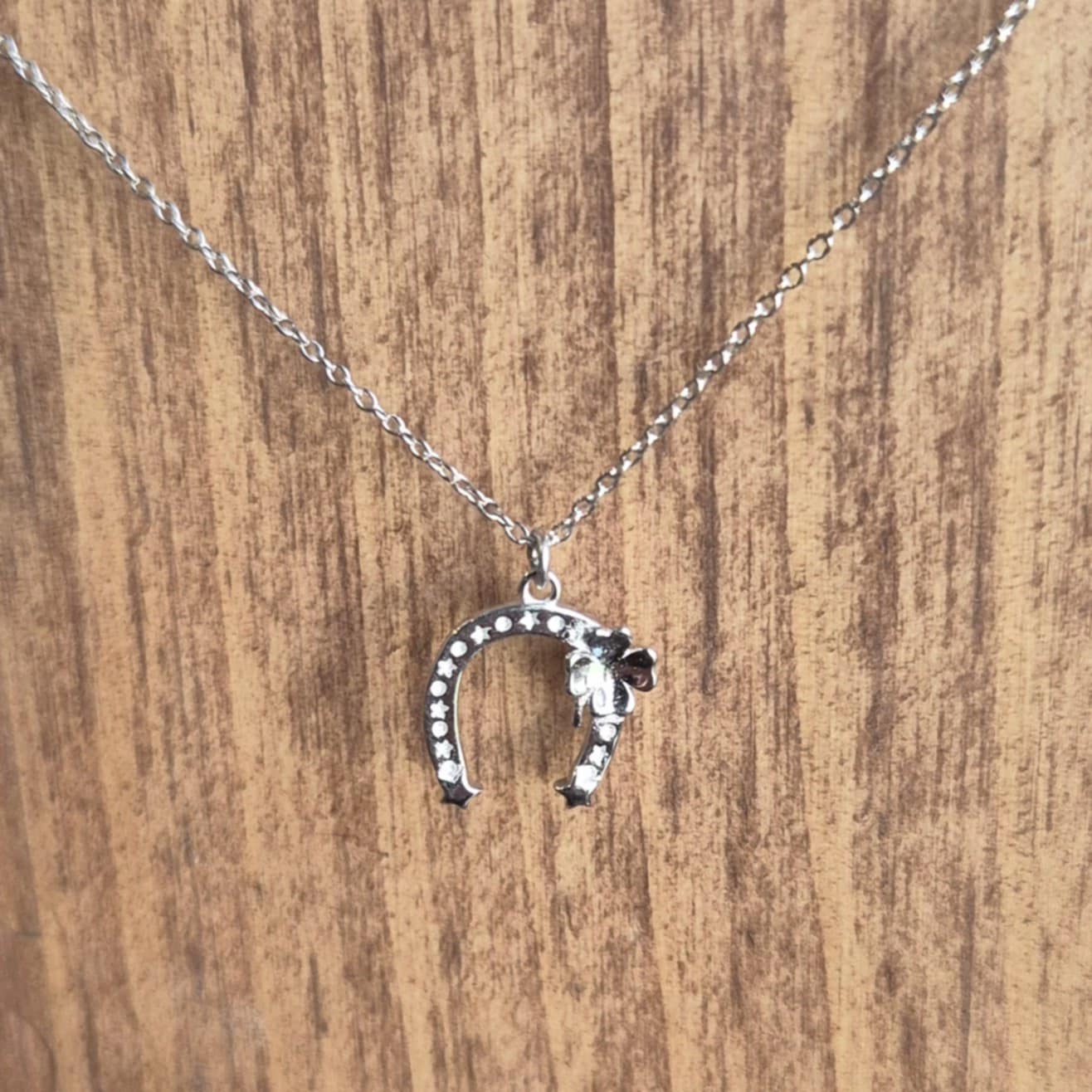 Pendentif Fer à Cheval et Trefle Argent