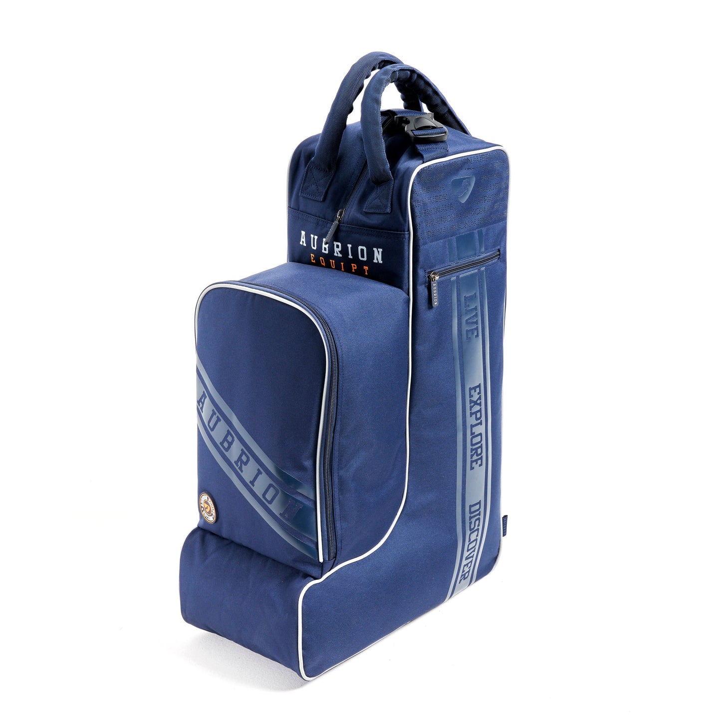 Aubrion Sac a Bottes, Casque et Cravache Marine