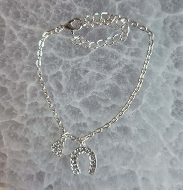 Bracelet Fer de Cheval et Coeur Strassé