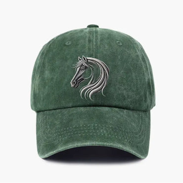Casquette Vintage avec Tête de Cheval