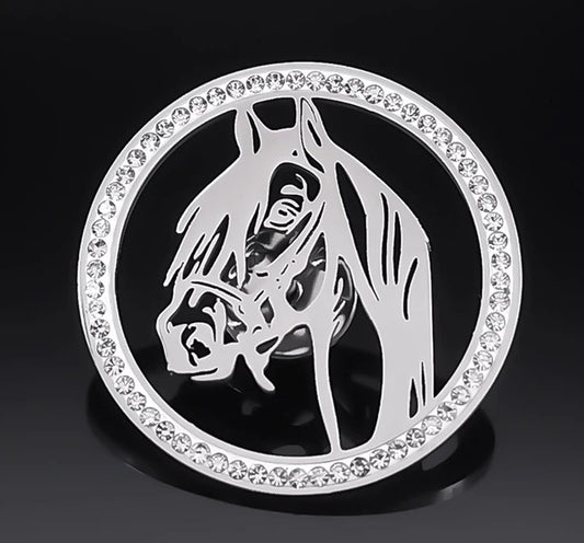 Epingle Tete a Cheval Strass