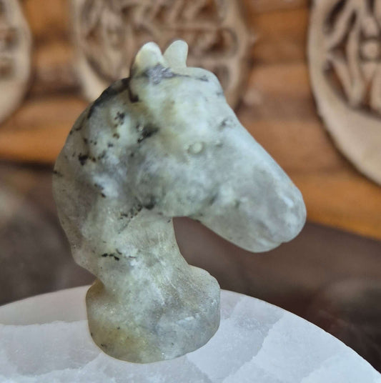 Figurine Tete de Cheval Labradorite 35mm