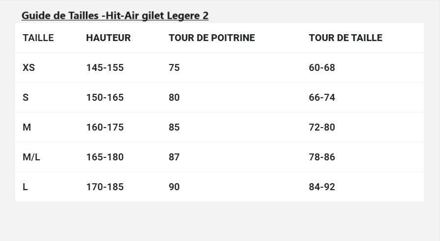 Hit-Air Gilet Airbag Léger 2 - SHOPHORSE