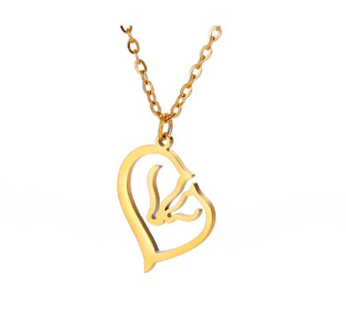 Pendentif Tete des Chevaux en Coeur