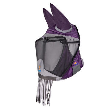 Shires Masque Anti-mouches Deluxe avec Oreilles et Frange - 70% Anti UV