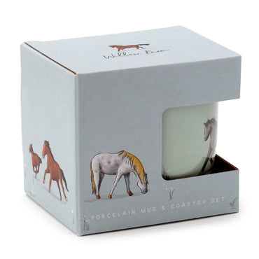 Mug et Dessous de Verre Willow Farm Horses