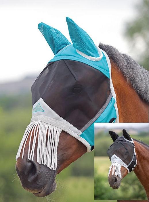 Shires Masque Anti mouches avec Frange -60% Anti UV - SHOPHORSE