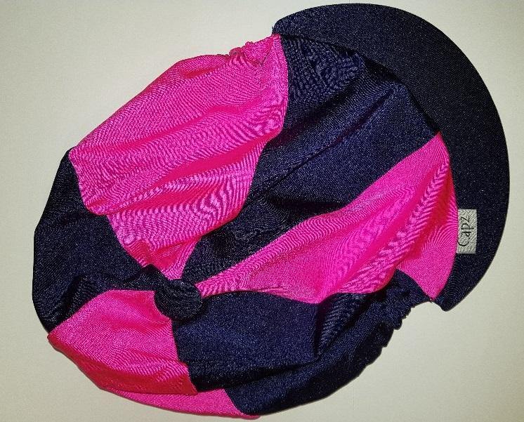 Capz Toque Bicolore Marine et Rose Fluo - SHOP HORSE