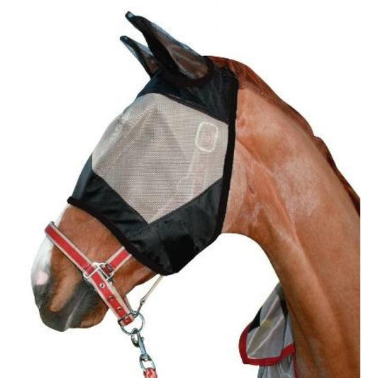 HKM Masque Anti Mouches Noir/Or - SHOP HORSE