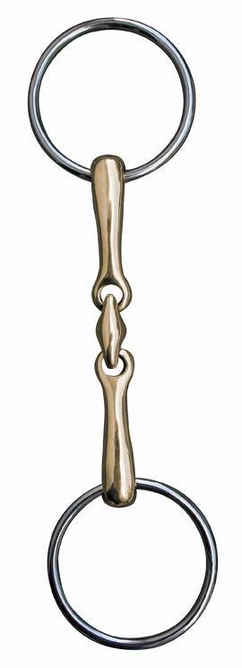 HKM Mors 2 Anneaux double Brisure - Argentan - SHOP HORSE