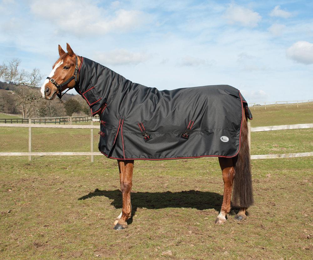 Rhinegold Aspen Couverture d'Exterieur 350g - Noir - SHOP HORSE