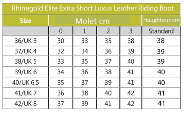 Rhinegold Bottes Elite Luxus Taille Court - SHOPHORSE