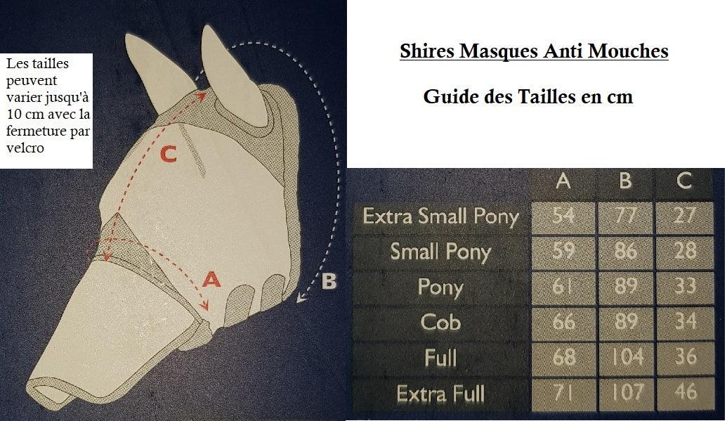 Shires Masque Anti-Mouches Deluxe avec Oreilles - 70% Anti UV - SHOPHORSE