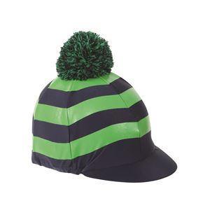 Shires Toque Stripes avec PomPom - Marine/Vert - SHOP HORSE