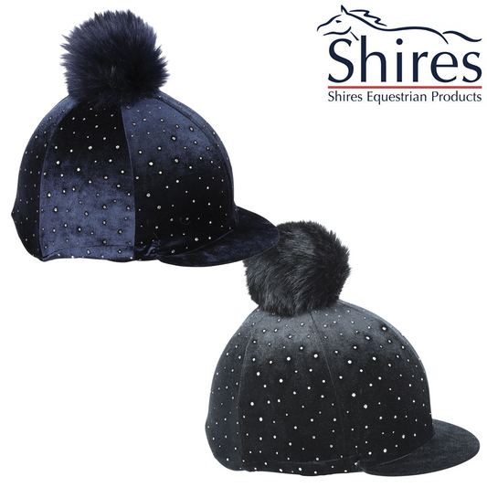 Shires Toque en Velour Sparkle - SHOP HORSE