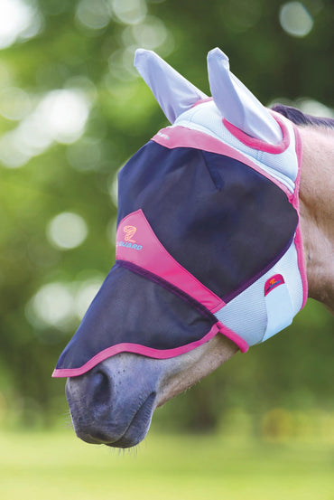 Shires Masque Anti Mouches Air Motion avec Nez -70% Anti UV - SHOPHORSE