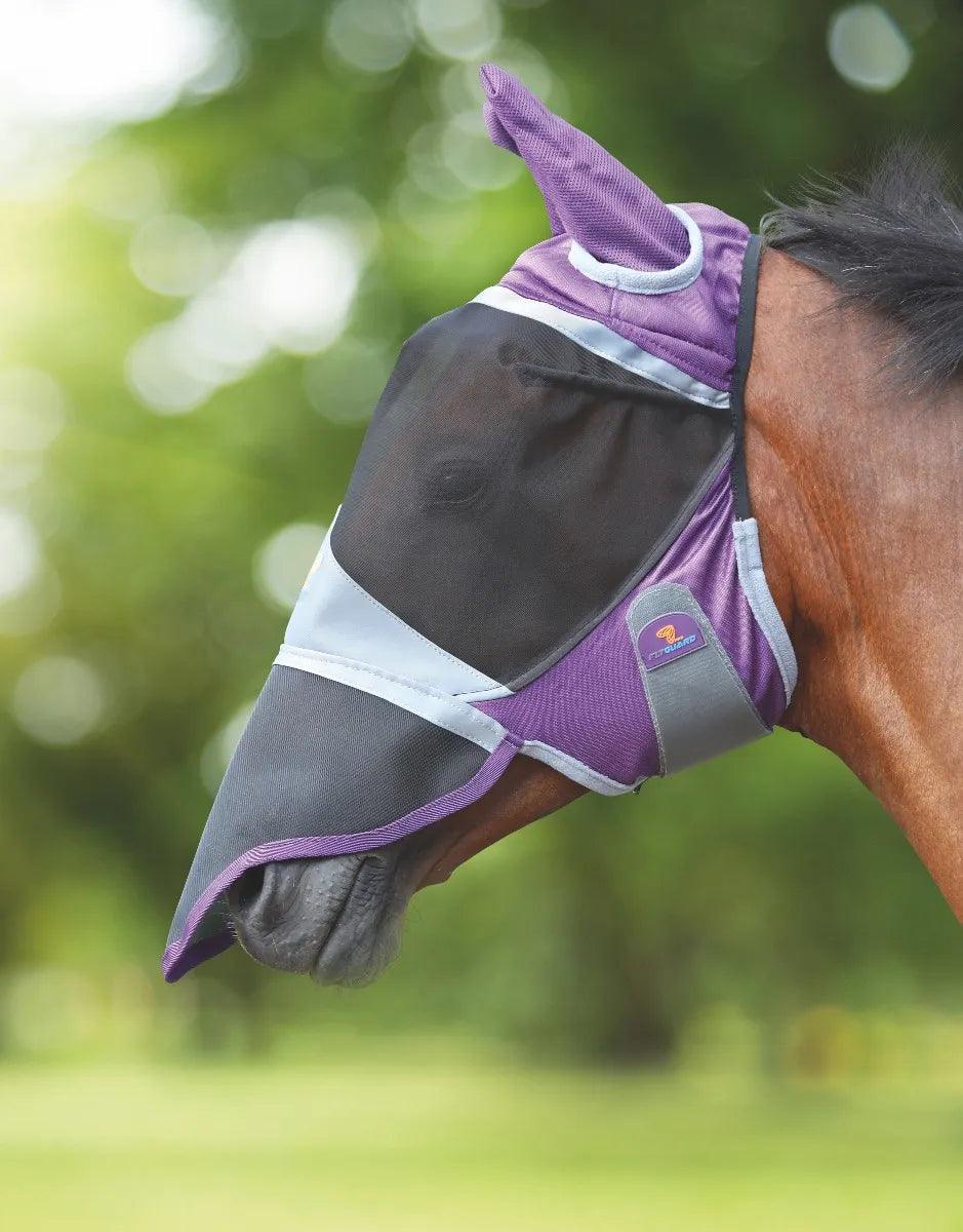 Shires Masque Anti-Mouches Deluxe avec Oreilles et Nez - 70% Anti UV - SHOPHORSE
