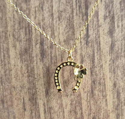 Pendentif Fer à Cheval et Trefle Argent