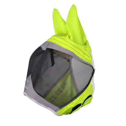 Shires Masque Anti Mouches Flyguard Hi-Viz avec Oreilles