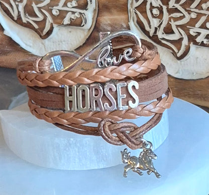 Bracelet Equestrian Multi-couches Tressé