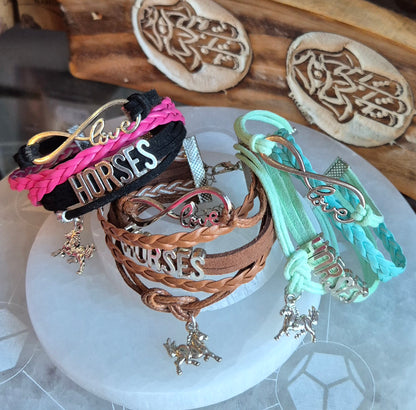 Bracelet Equestrian Multi-couches Tressé