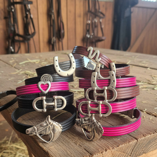 Bracelets en Cuir Véritable 10mm – Collection Equestre & Fantaisie