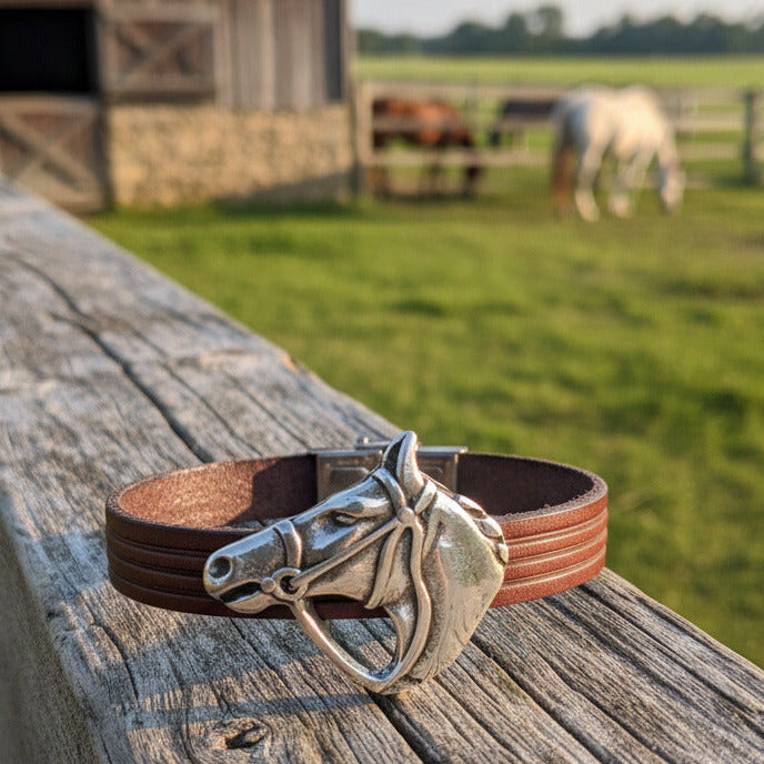Bracelets en Cuir Véritable 10mm – Collection Equestre & Fantaisie