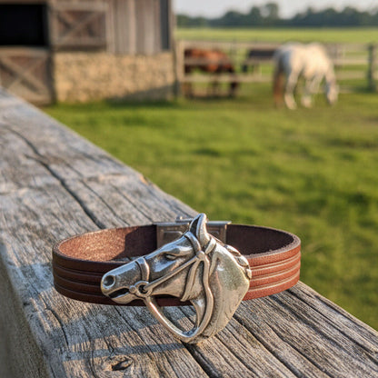 Bracelets en Cuir Véritable 10mm – Collection Equestre & Fantaisie