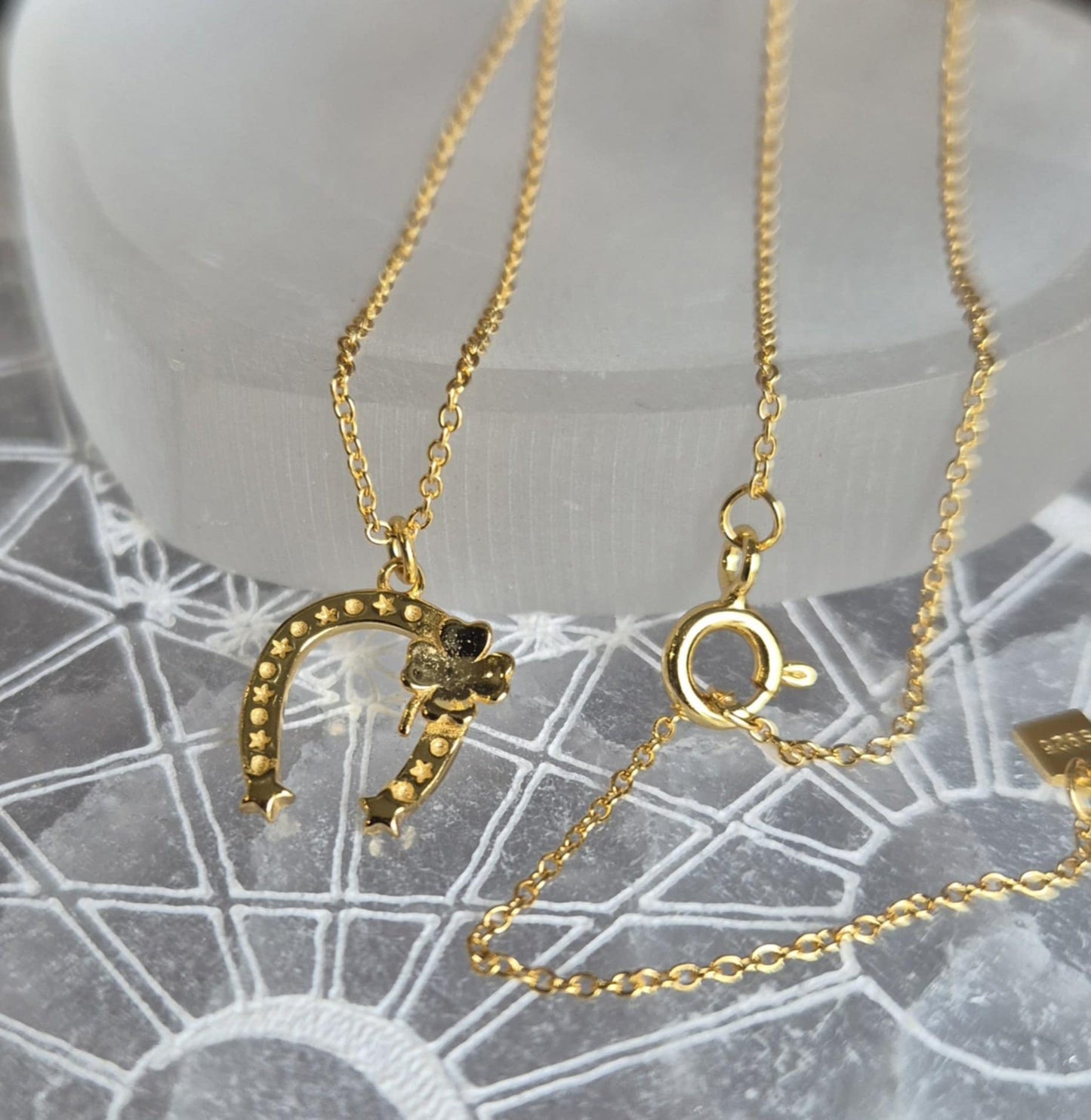 Pendentif Fer à Cheval et Trefle Argent