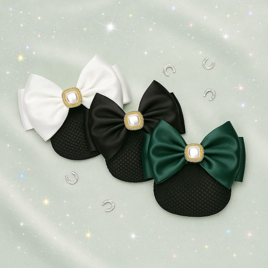 Resille Noeud avec Perle et Strass filet Fin