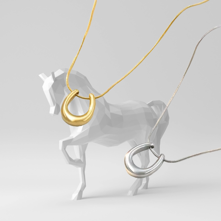 Pendentif Fer à Cheval en Acier Inoxydable