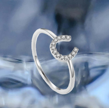 Bague Fer a Cheval en Strass