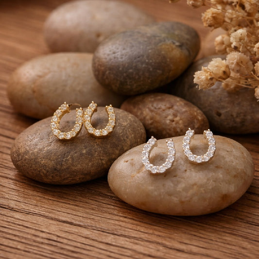 Boucle d'Oreilles Argent 925 et Strass