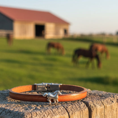 Bracelets en Cuir Véritable 5mm – Collection Equestre