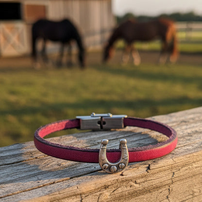 Bracelets en Cuir Véritable 5mm – Collection Equestre