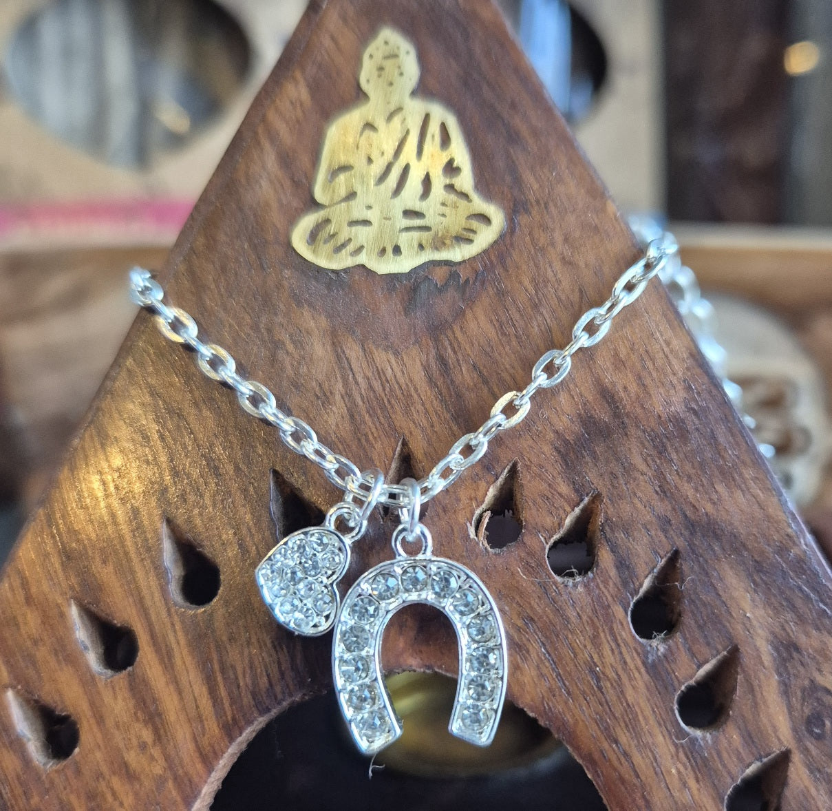 Bracelet Fer de Cheval et Coeur Strassé