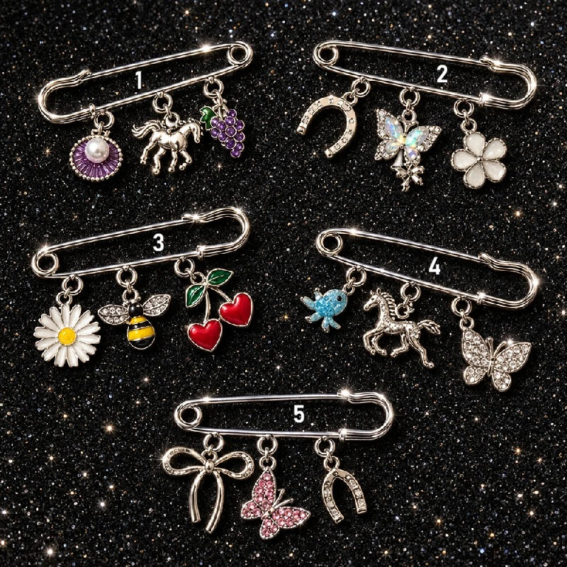 Broches a Tapis Argenté 3 Charms