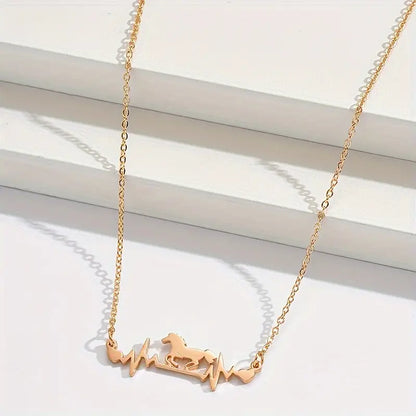 Collier Cheval Rythm Cardiac Dore