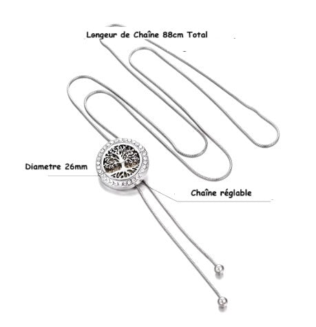Collier Diffuseur Tete de Cheval avec Strass