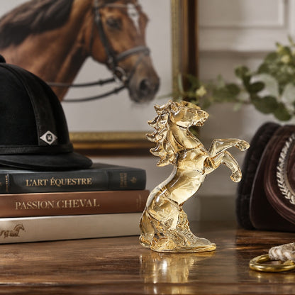 Figurine Cheval Cabré en Verre Soufflé