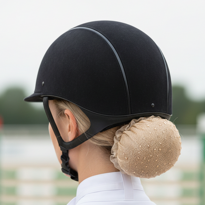 Filet Chignon Fin a Strass - Beige