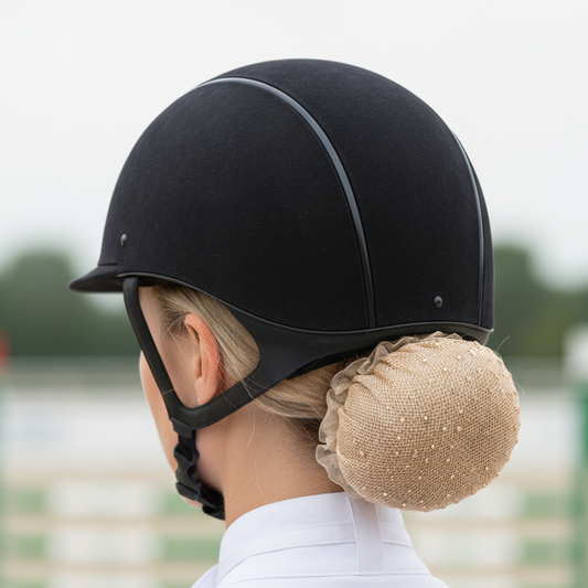 Filet Chignon Fin a Strass - Beige