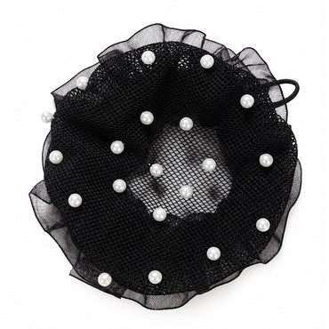 Filet Chignon Fin Noir avec Perles