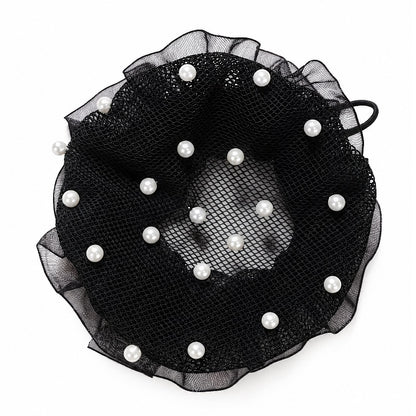 Filet Chignon Fin Noir avec Perles