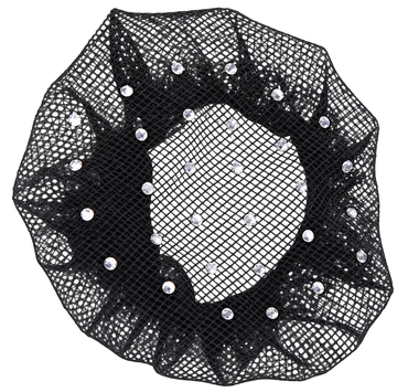Filet Chignon Fin a Strass - Noir
