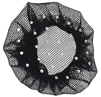 Filet Chignon Fin a Strass - Noir