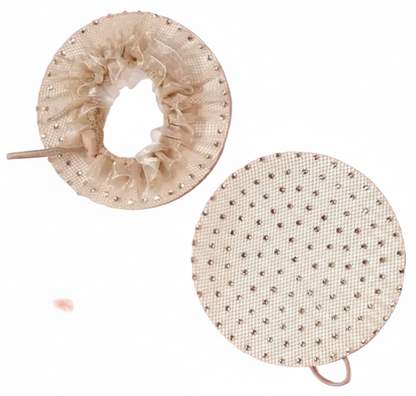 Filet Chignon Fin a Strass - Beige