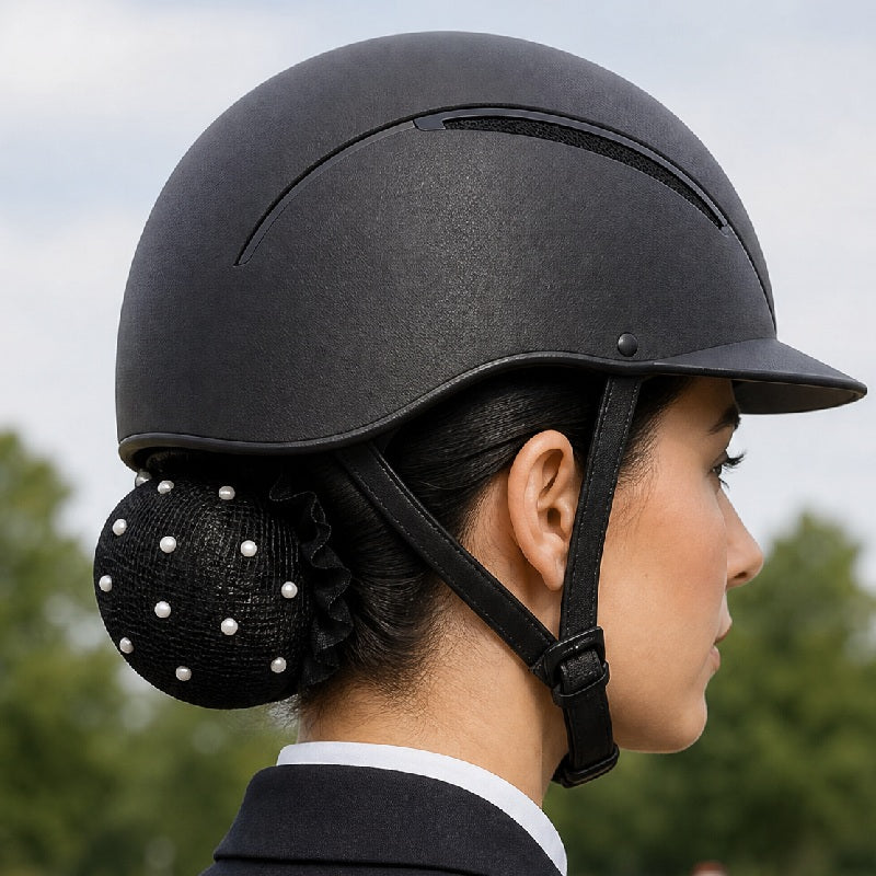 Filet Chignon Fin Noir avec Perles
