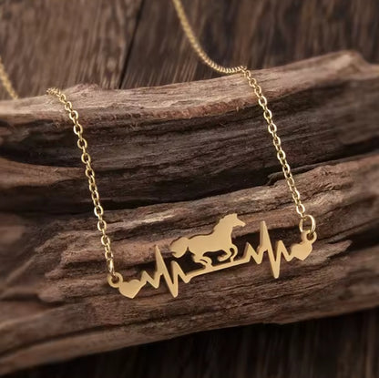 Collier Cheval Rythm Cardiac Dore