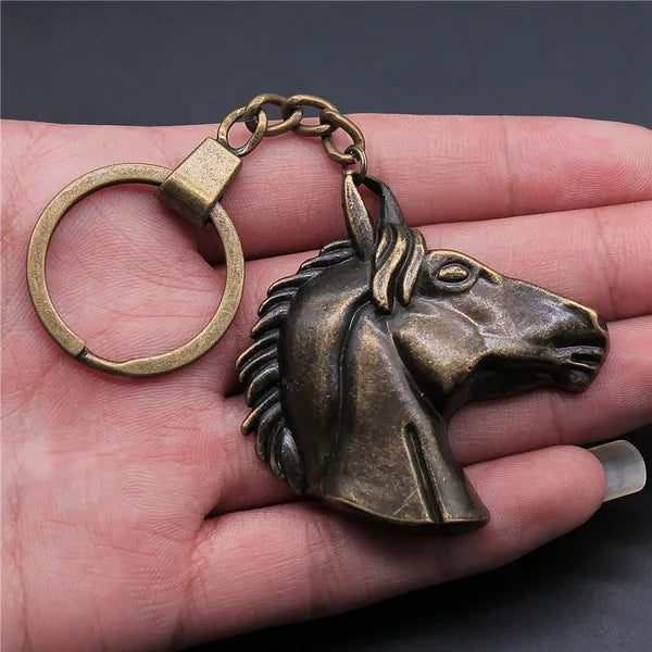 Porte Cles Tete Cheval Bronze